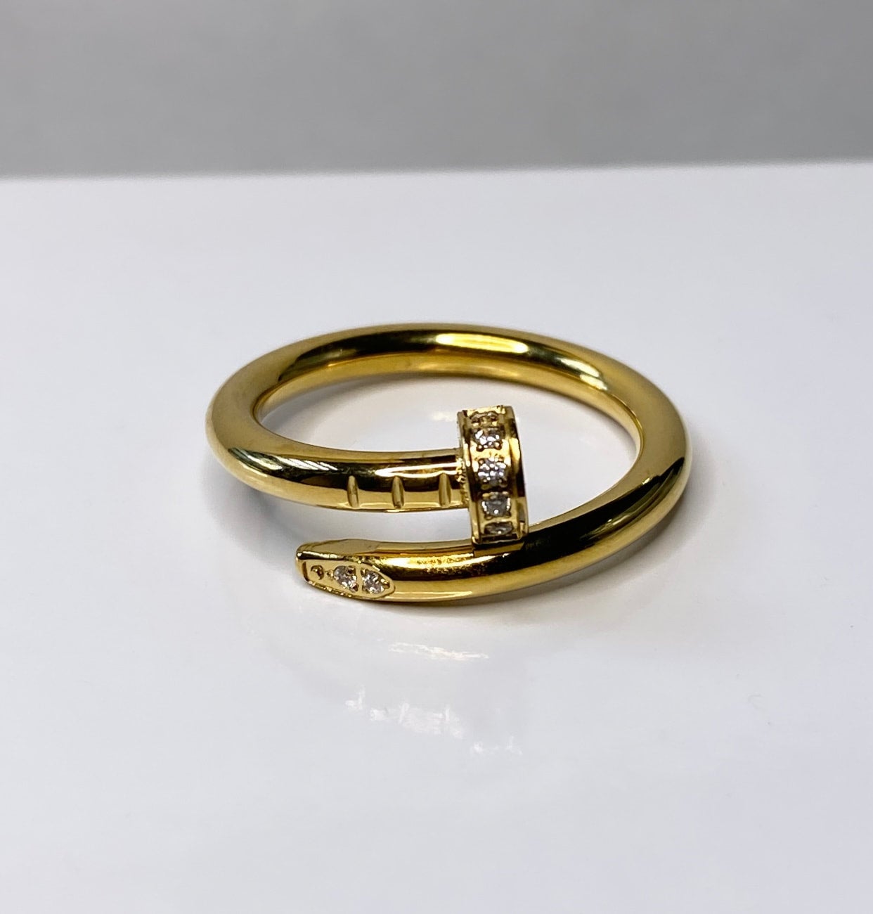 Juste Un Clou Nail Ring 18k Gold Plated Silver Kaidaro